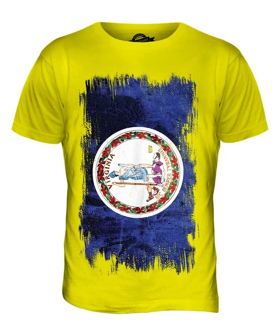 STATE VIRGINIA GRUNGE FLAG MENS XS S M L XL 2XL 3XL - Adult & Kids T-Shirts, Sweatshirts & Hoodies apparel design preview 1