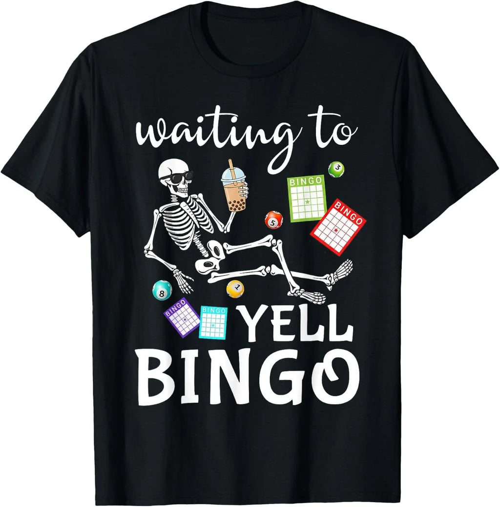 Waiting to Yell Bingo Lover Player Enthusiasts - Adult & Kids T-Shirts, Sweatshirts & Hoodies apparel design preview 1