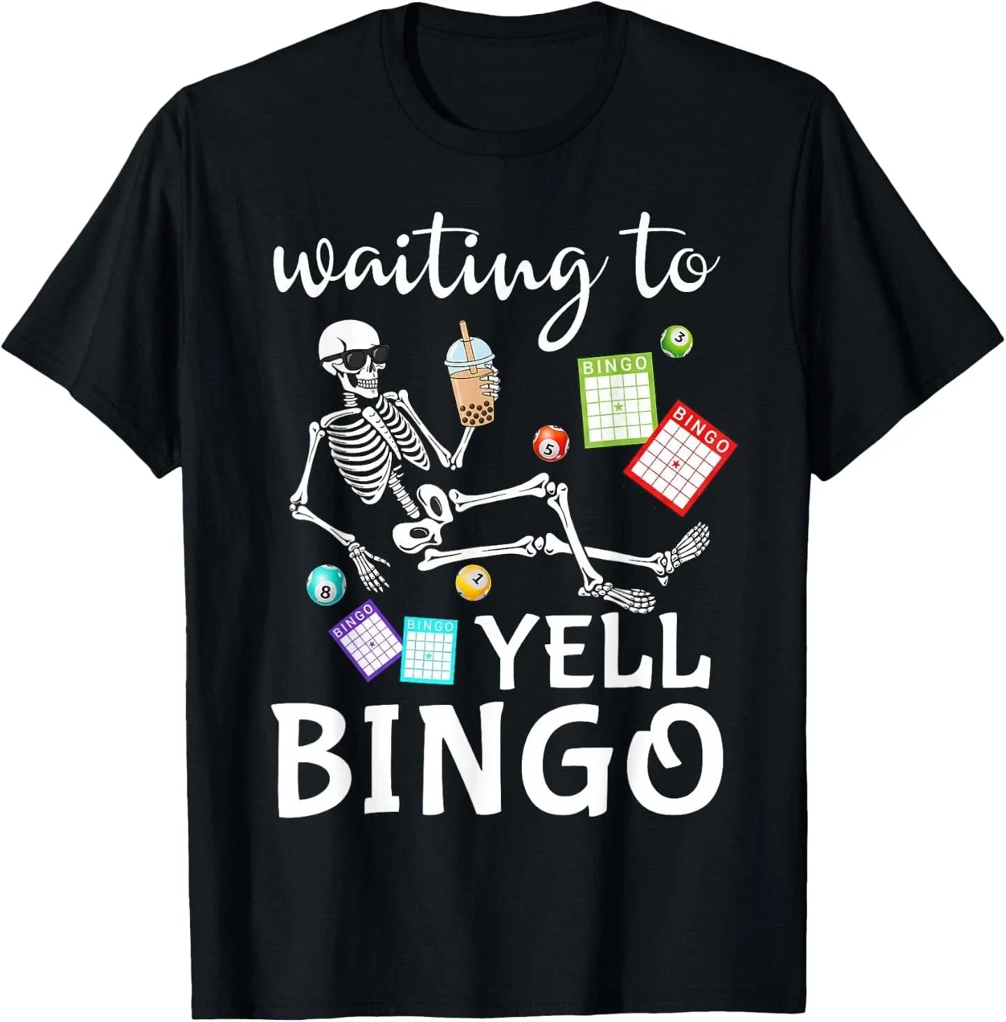 Waiting to Yell Bingo Lover Player Enthusiasts - Adult & Kids T-Shirts, Sweatshirts & Hoodies apparel design preview 1
