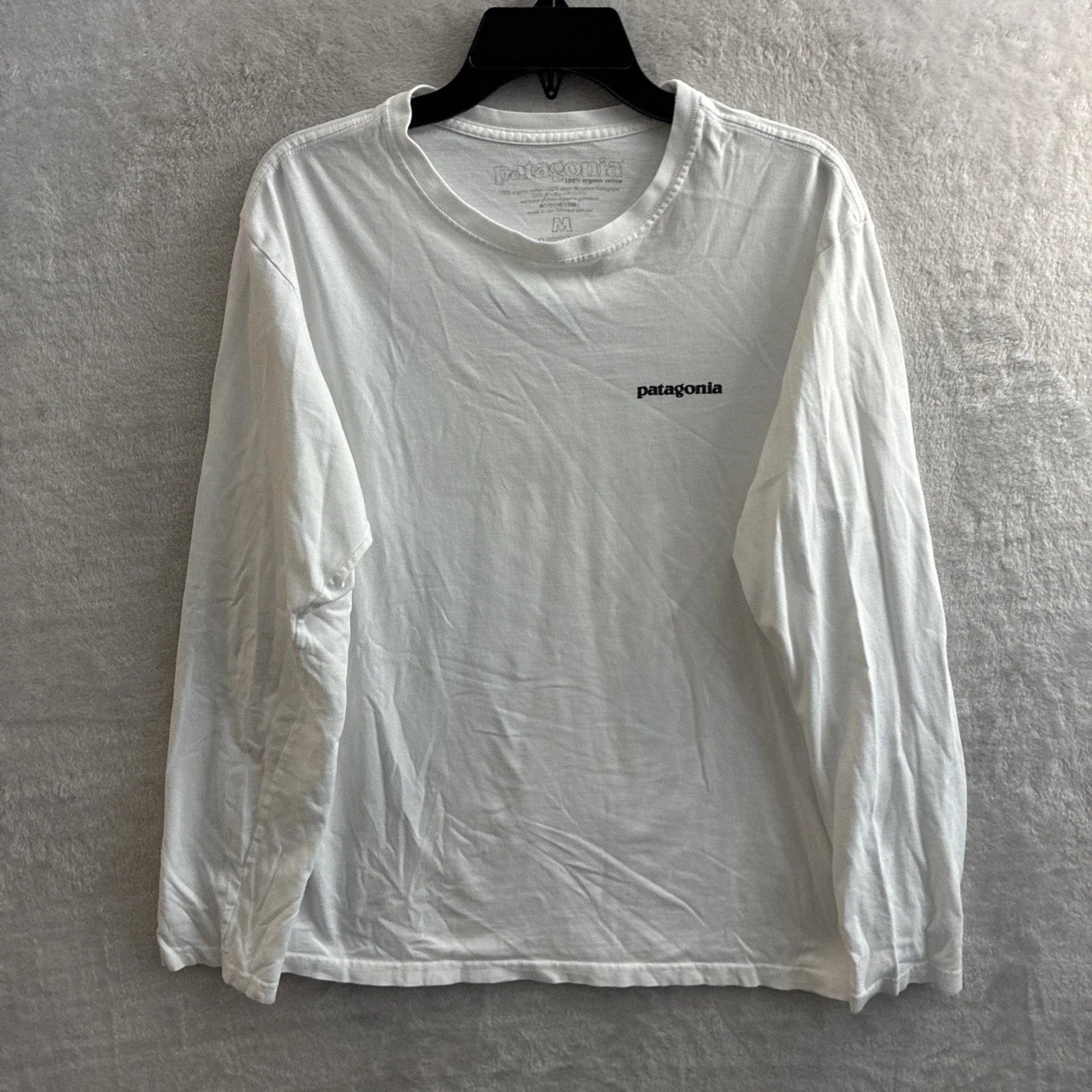 Patagonia Mens White Graphic Back Medium Cotton Crew - Adult & Kids T-Shirts, Sweatshirts & Hoodies apparel design preview 1