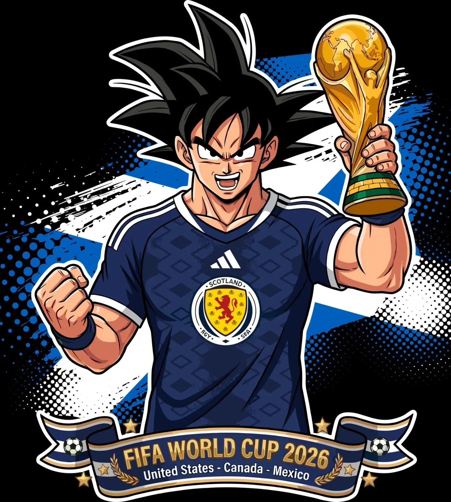 Scotland World Cup Football DTF Iron On Heat Transfer - Adult & Kids T-Shirts, Sweatshirts & Hoodies apparel design preview 1