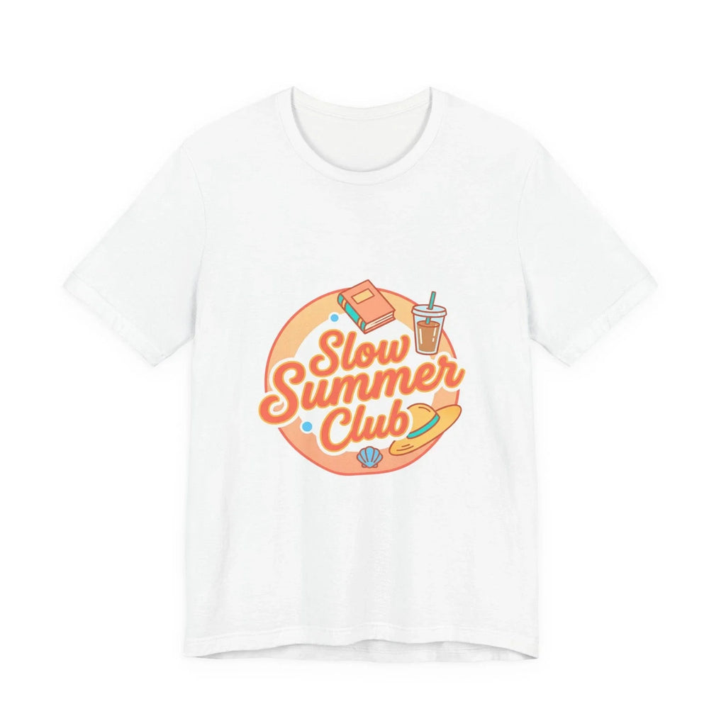 Slow Summer Club aesthetic, pastel coastal vibes - Adult & Kids T-Shirts, Sweatshirts & Hoodies apparel design preview 1
