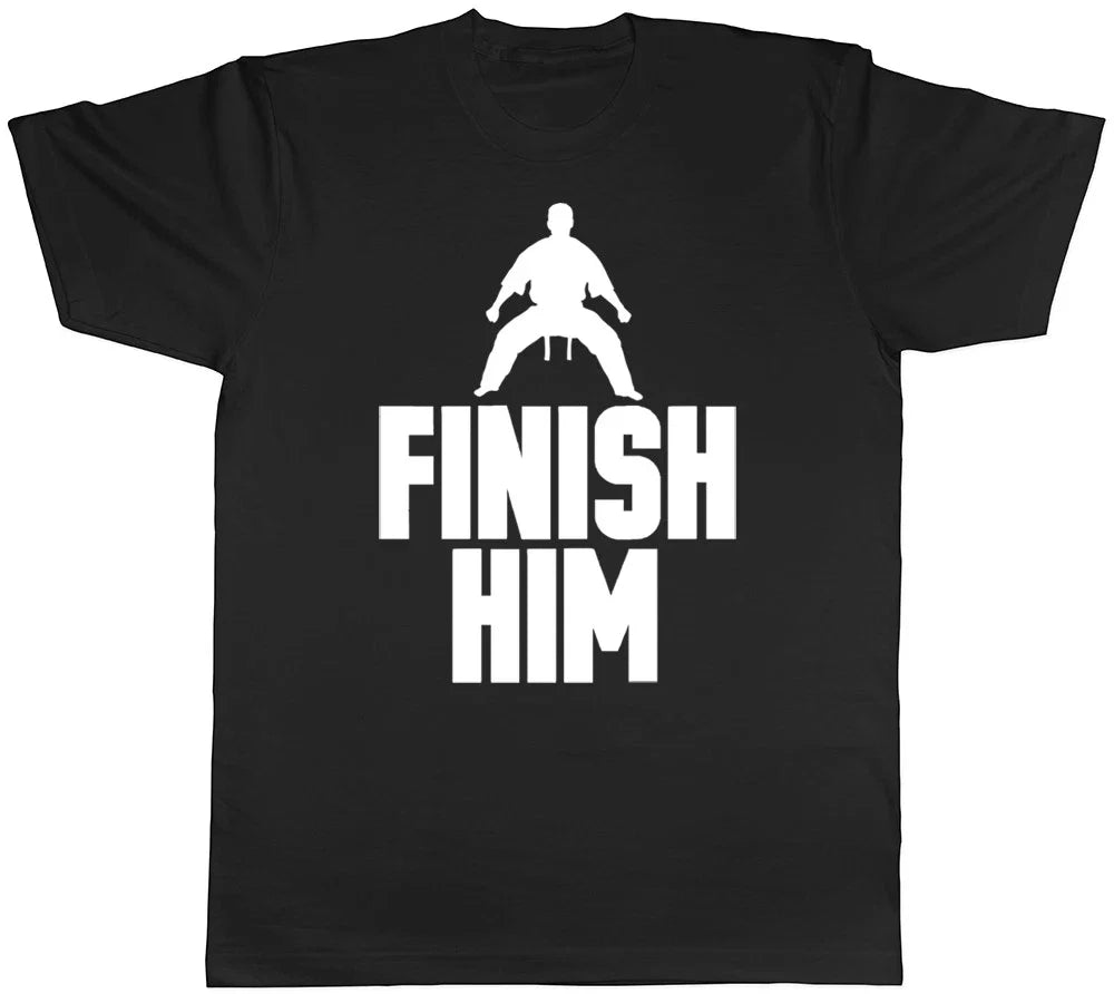 Finish Him Karate Martial Arts Judo Mens Womens - Adult & Kids T-Shirts, Sweatshirts & Hoodies apparel design preview 1