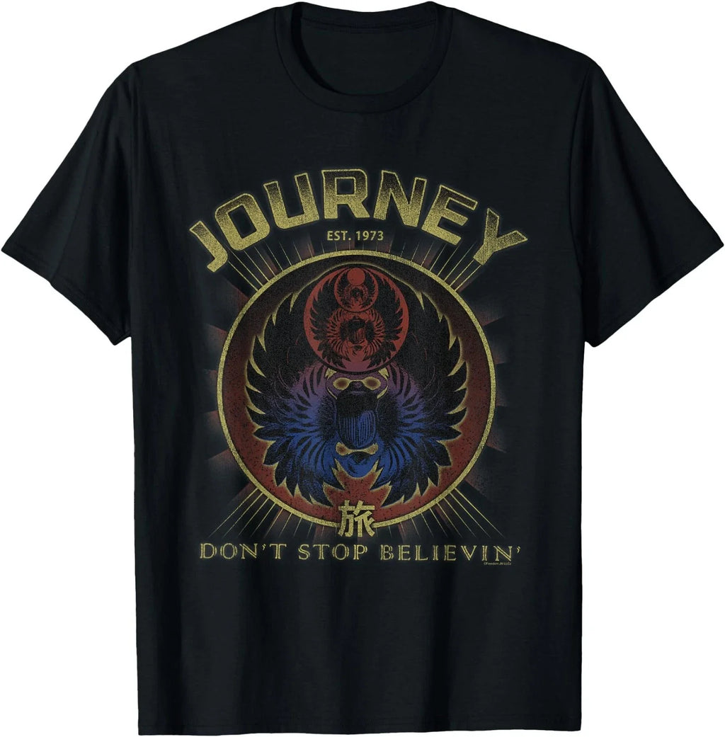 Journey Gold Don't Stop Believin' Scarab Logo Vintage - Adult & Kids T-Shirts, Sweatshirts & Hoodies apparel design preview 1