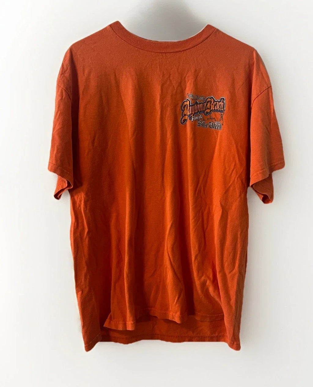 Y2K bike week mens Large orange Daytona Beach FL - Adult & Kids T-Shirts, Sweatshirts & Hoodies apparel design preview 1