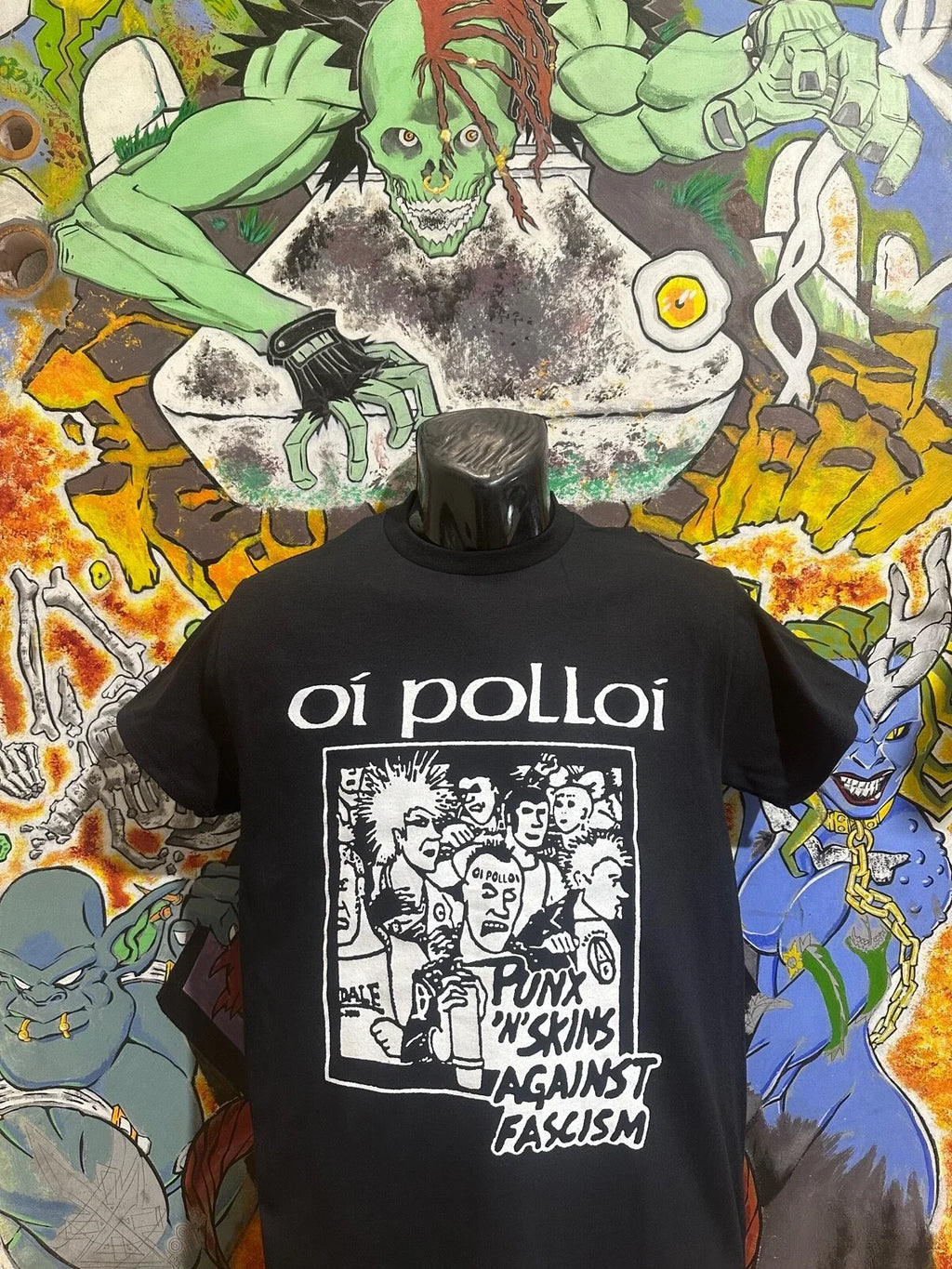 Oi Polloi "Punks 'n Skins" Casualties Black Flag Aus - Adult & Kids T-Shirts, Sweatshirts & Hoodies apparel design preview 1