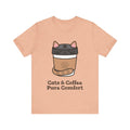Cats and Coffee Pure Comfort Unisex Jersey Short - Adult & Kids T-Shirts, Sweatshirts & Hoodies apparel design preview 1