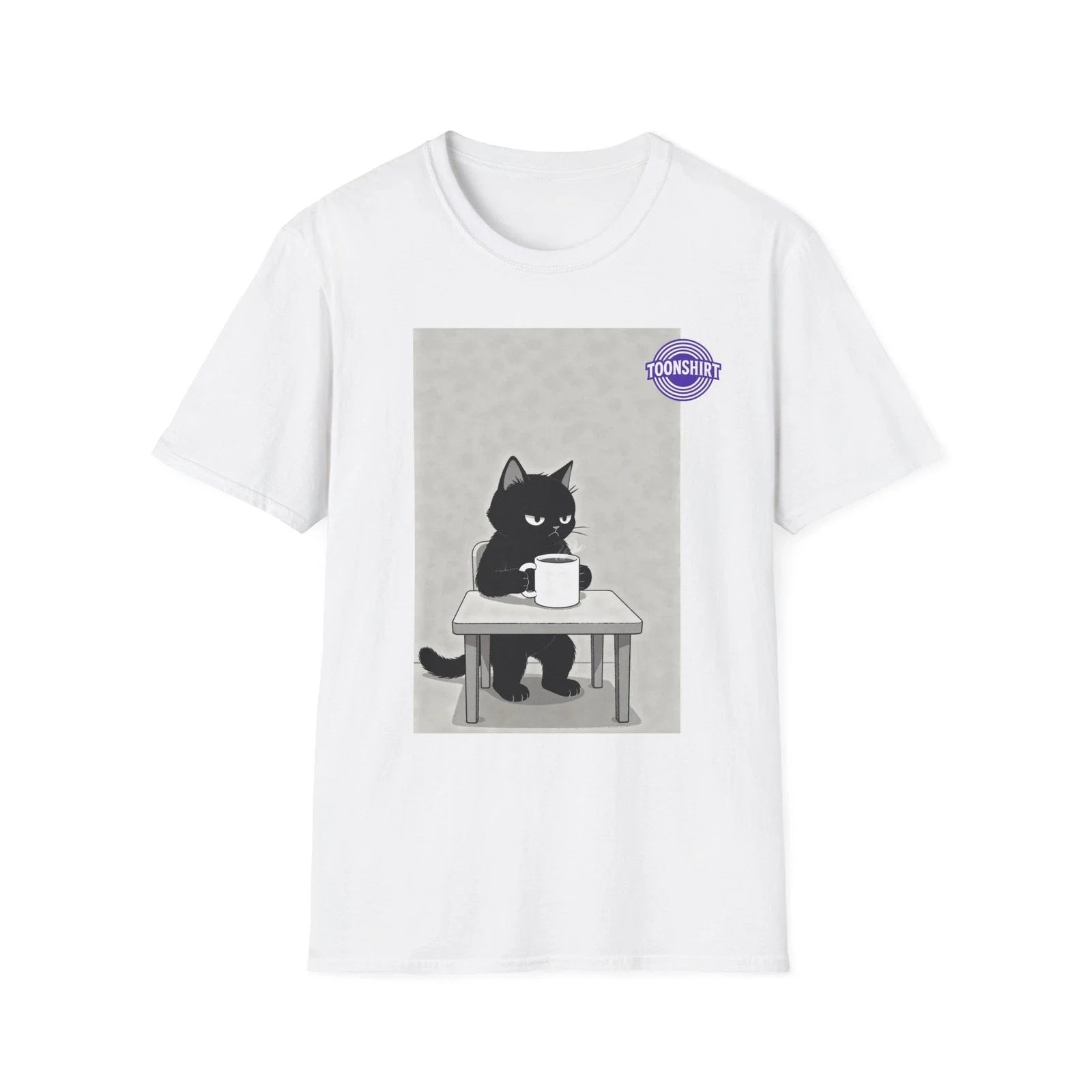 Chill Cat Coffee Cartoon Graphic - Adult & Kids T-Shirts, Sweatshirts & Hoodies apparel design preview 1