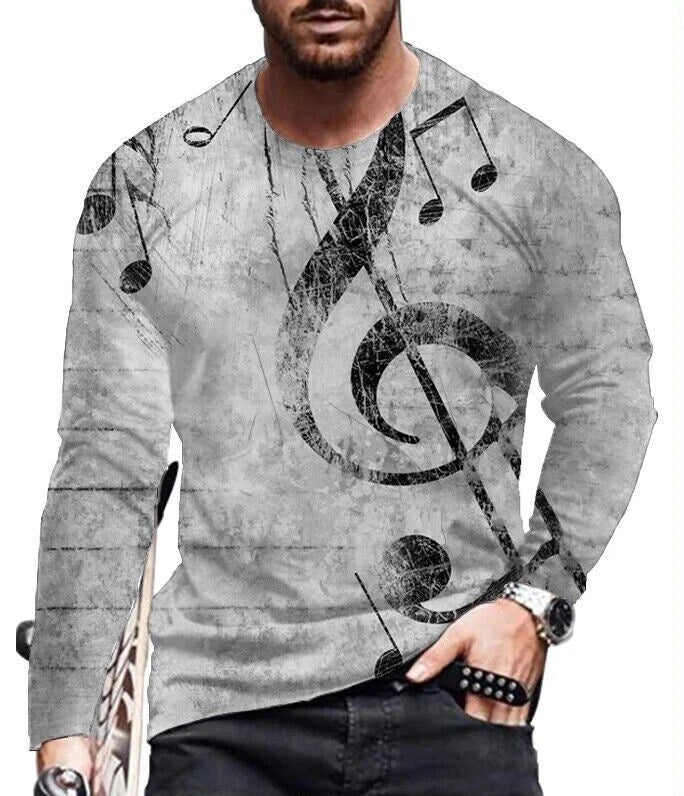 Men Musical Note Music G Treble Clef Wicking Gray - Adult & Kids T-Shirts, Sweatshirts & Hoodies apparel design preview 1