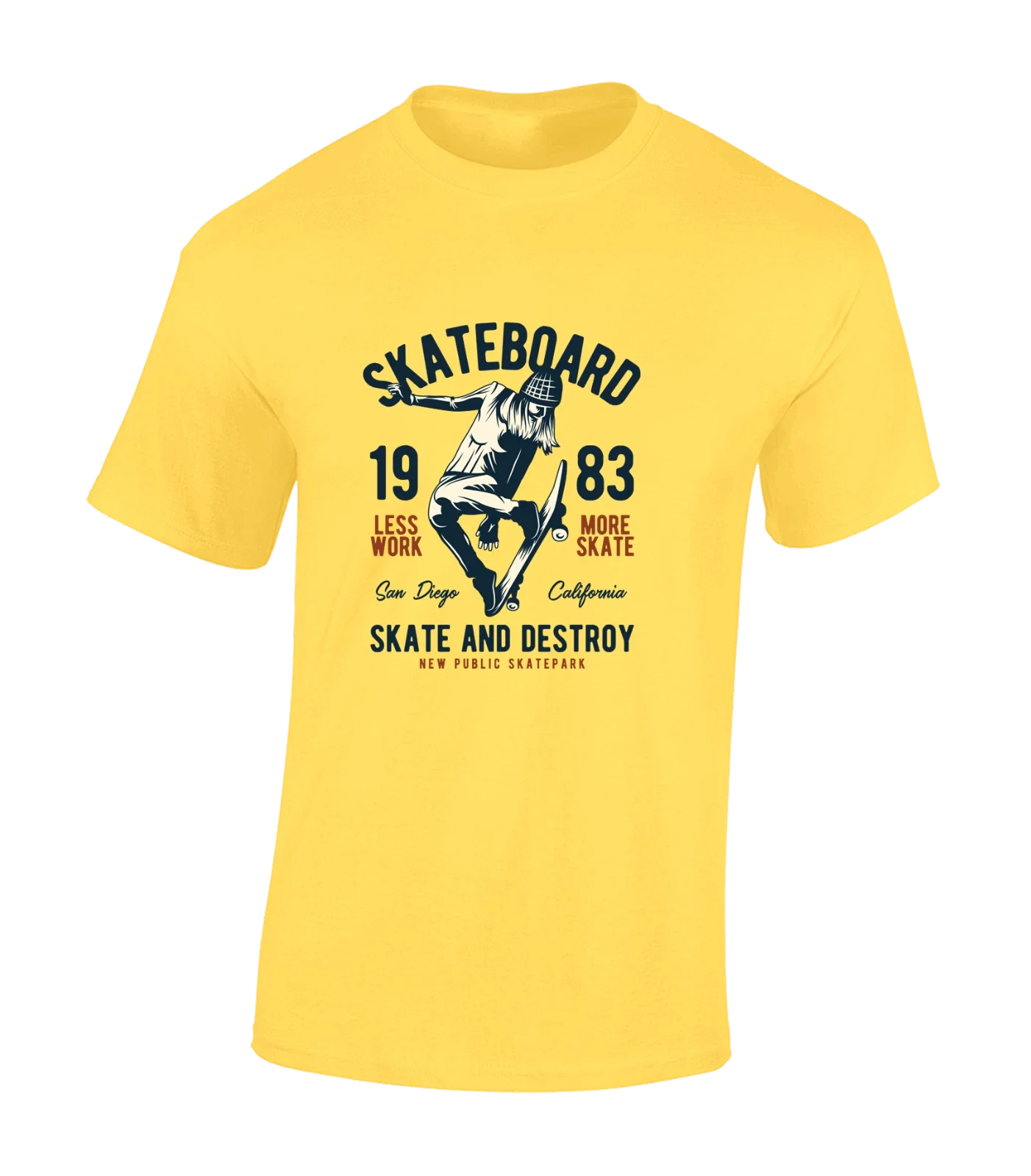 SKATEBOARD SKATE AND DESTROY MENS SKATER DESIGN COOL - Adult & Kids T-Shirts, Sweatshirts & Hoodies apparel design preview 1