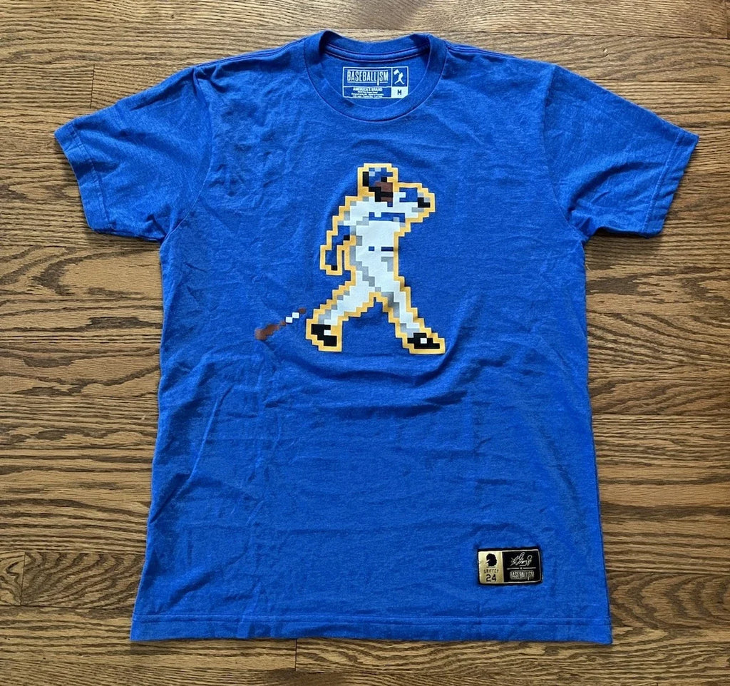 Baseballism Ken Griffey Jr #24 Pixel Art Medium 8 Bit - Adult & Kids T-Shirts, Sweatshirts & Hoodies apparel design preview 1