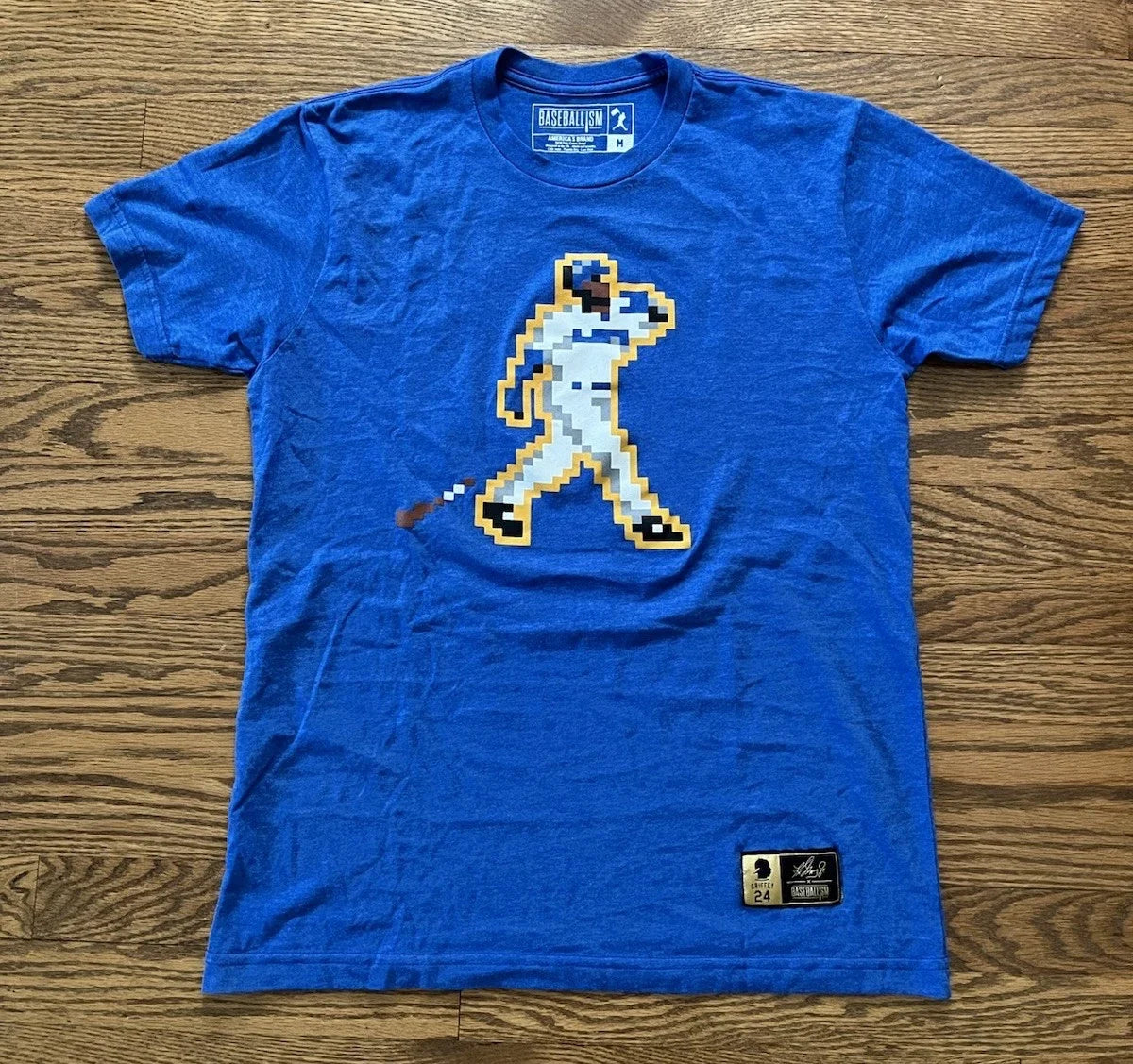 Baseballism Ken Griffey Jr #24 Pixel Art Medium 8 Bit - Adult & Kids T-Shirts, Sweatshirts & Hoodies apparel design preview 1