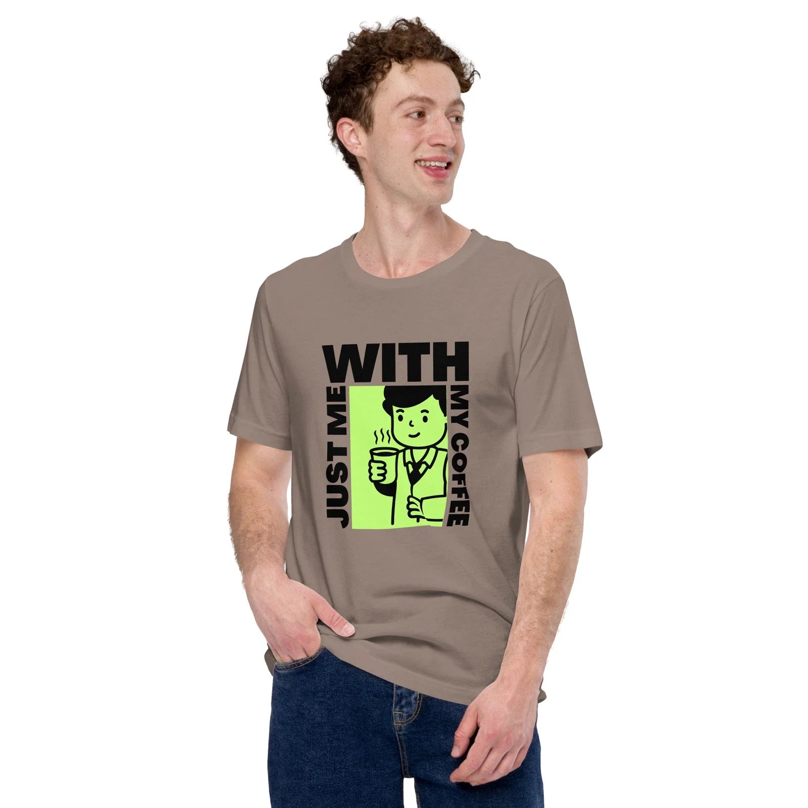 Just Me With My Coffee - Adult & Kids T-Shirts, Sweatshirts & Hoodies apparel design preview 1