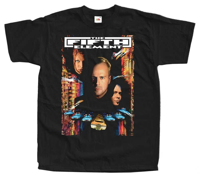 The Fifth Element V2 Movie Poster BLACK sizes S-5XL - Adult & Kids T-Shirts, Sweatshirts & Hoodies apparel design preview 1