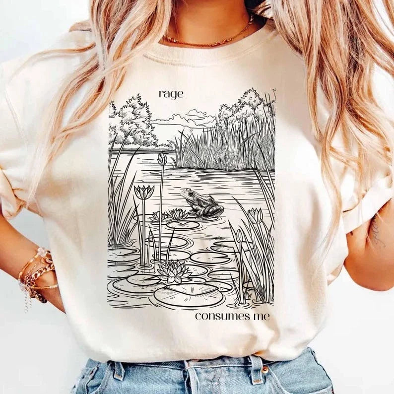 Rage Consumes Me Frog Pond Funny Retro Shir - Adult & Kids T-Shirts, Sweatshirts & Hoodies apparel design preview 1
