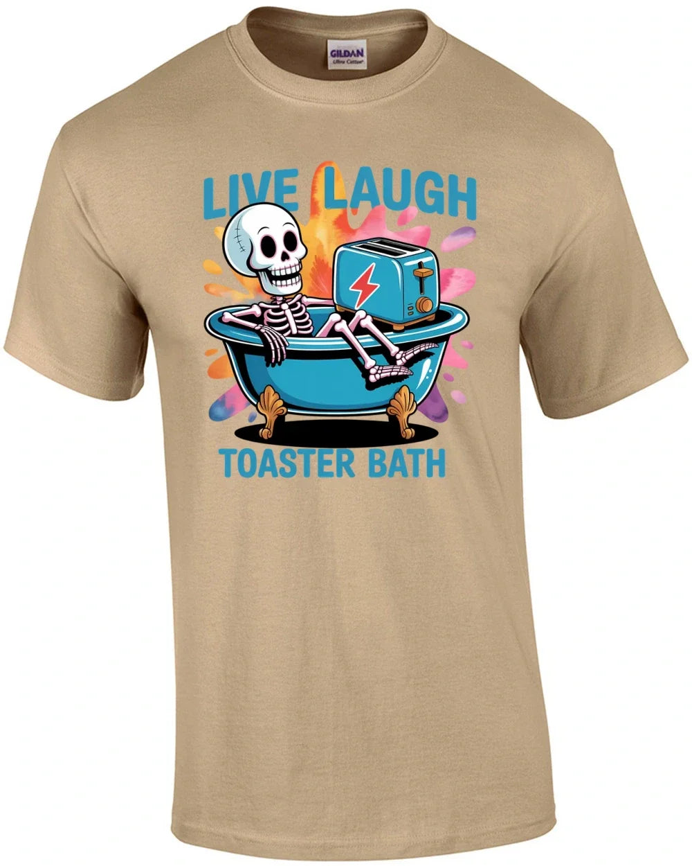 Live Laugh Toaster Bath - Adult & Kids T-Shirts, Sweatshirts & Hoodies apparel design preview 1