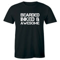 Bearded Inked and Awesome Crew Neck for Men Tattoo - Adult & Kids T-Shirts, Sweatshirts & Hoodies apparel design preview 1