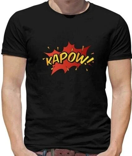 Superhero Kapow Mens Comic Comics Super Heroes Pop - Adult & Kids T-Shirts, Sweatshirts & Hoodies apparel design preview 1