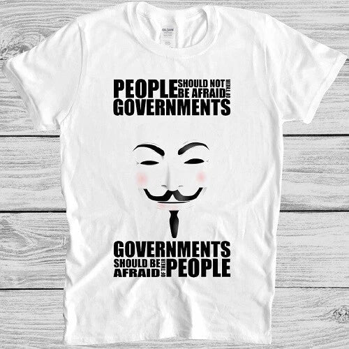 V For Vendetta Anonymous Mask Government Vintage Cool - Adult & Kids T-Shirts, Sweatshirts & Hoodies apparel design preview 1