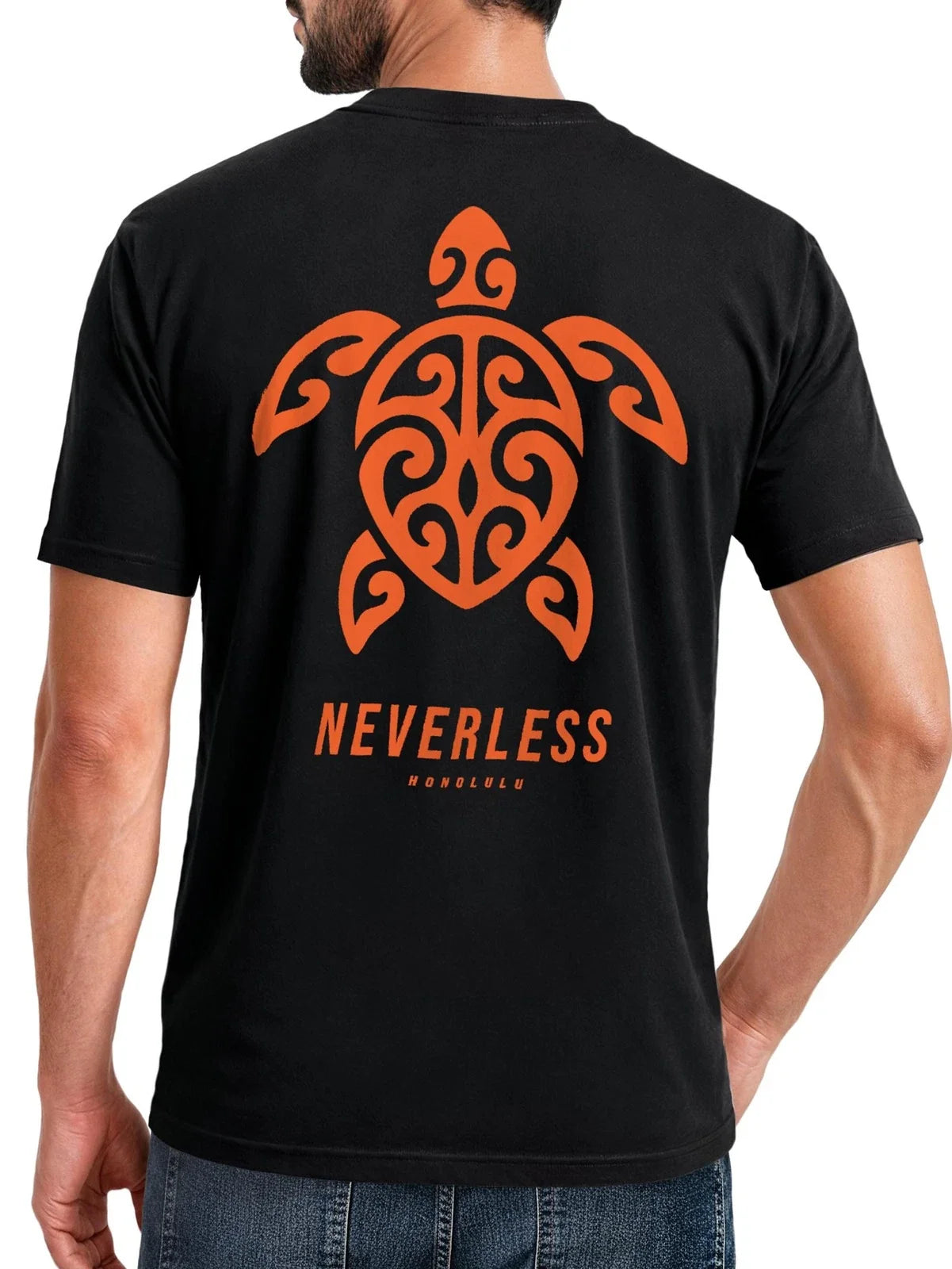 Men's Back Print Beach Design Honolulu Turtle Cotton - Adult & Kids T-Shirts, Sweatshirts & Hoodies apparel design preview 1