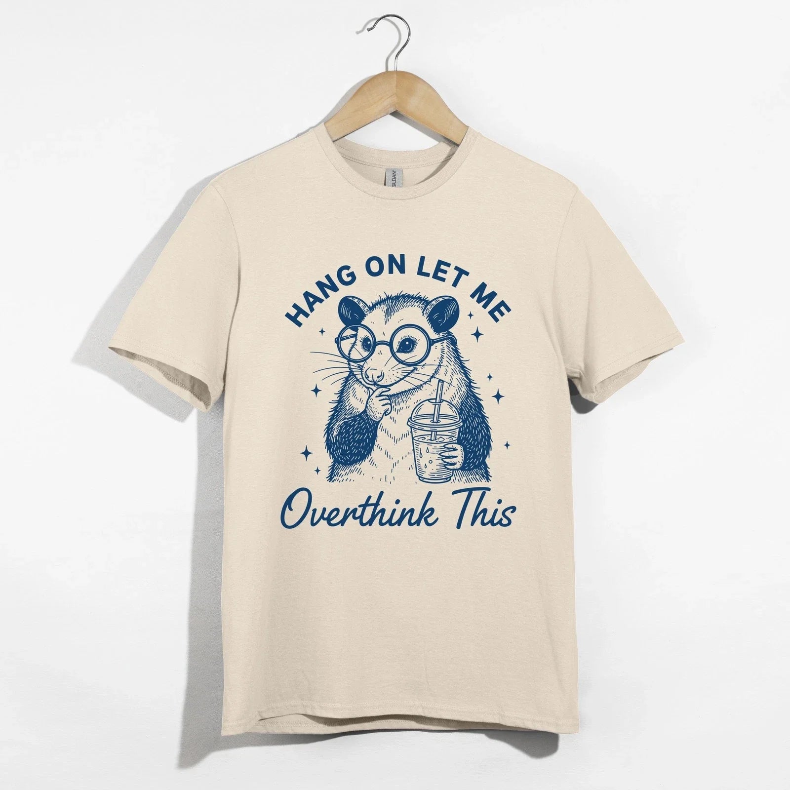 Hang On Let Me Overthink This Opossum Funny Sarcastic - Adult & Kids T-Shirts, Sweatshirts & Hoodies apparel design preview 1