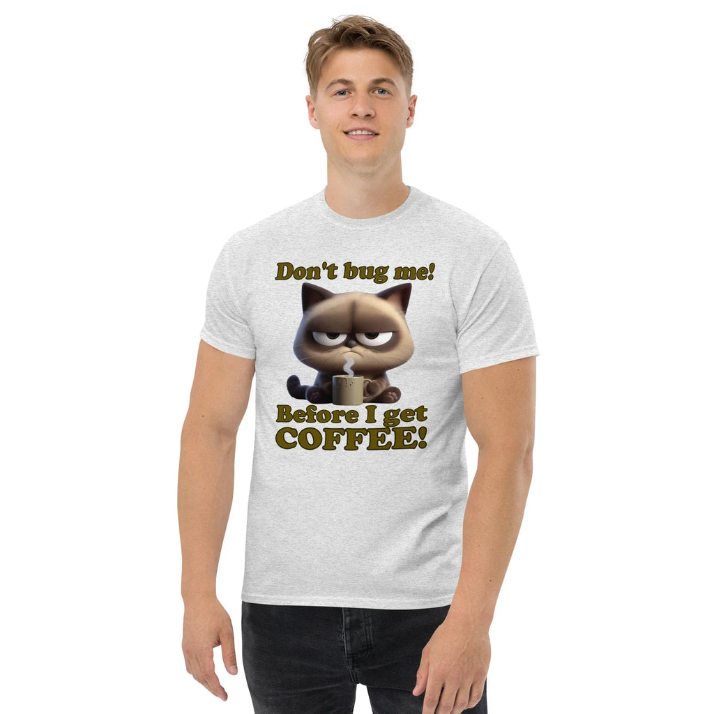 Grumpy Coffee Kitty - Adult & Kids T-Shirts, Sweatshirts & Hoodies apparel design preview 1