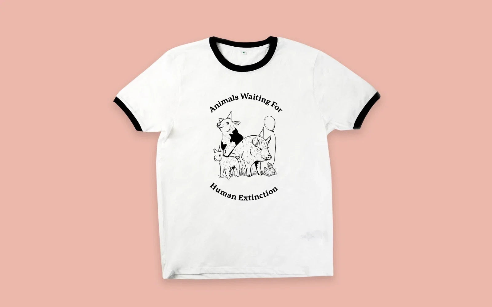 Animals Waiting For Human Extinction vegan, veganism, - Adult & Kids T-Shirts, Sweatshirts & Hoodies apparel design preview 1