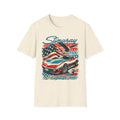 Corvette Stingray American Flag Classic C3 Muscle Car - Adult & Kids T-Shirts, Sweatshirts & Hoodies apparel design preview 1
