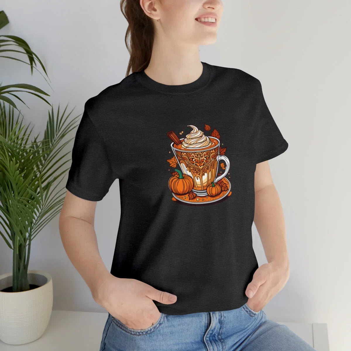 Pumpkin spice latte coffee Autumn fall design gift - Adult & Kids T-Shirts, Sweatshirts & Hoodies apparel design preview 1