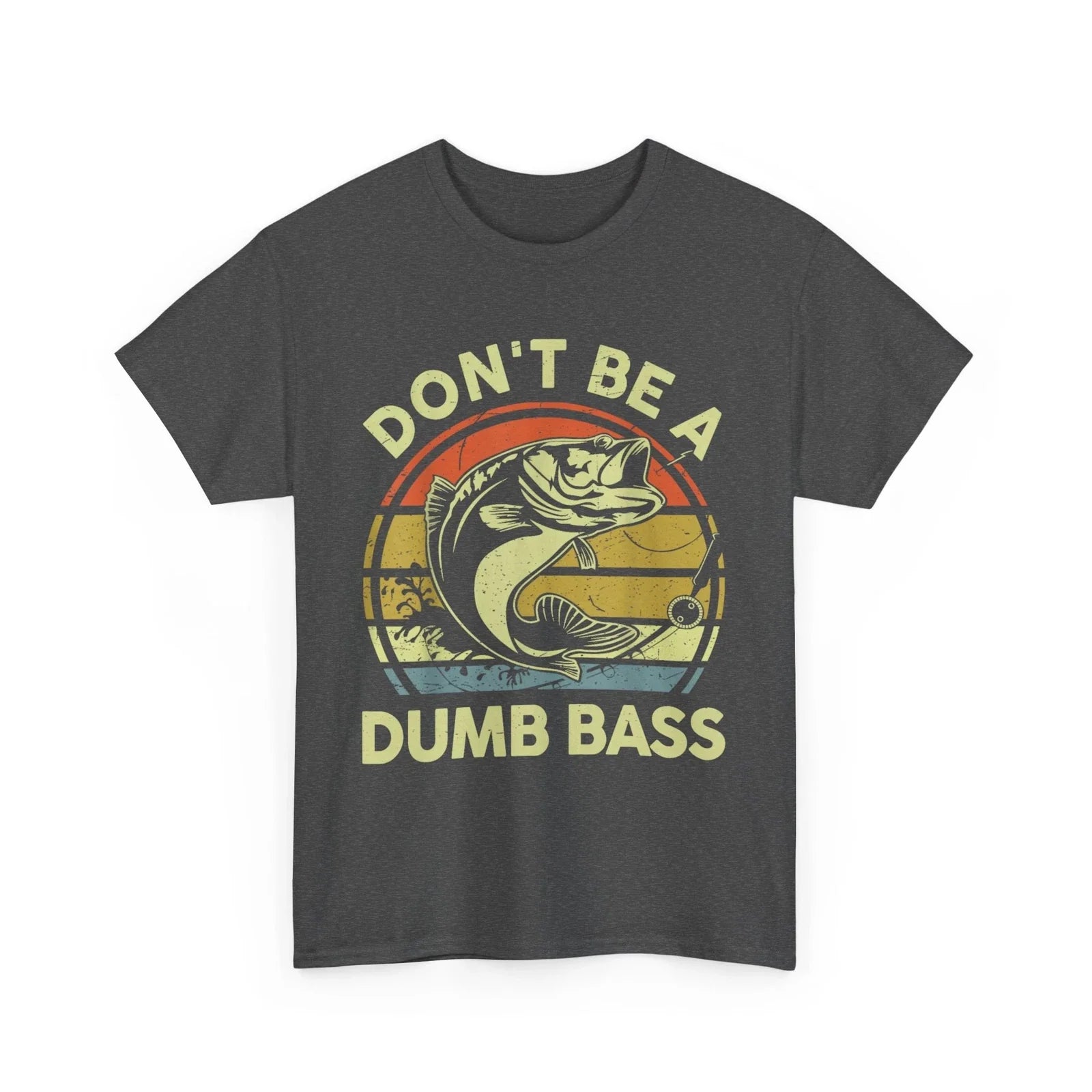 Fishing- Dont Be Dumb Bass Funny Dad - Adult & Kids T-Shirts, Sweatshirts & Hoodies apparel design preview 1