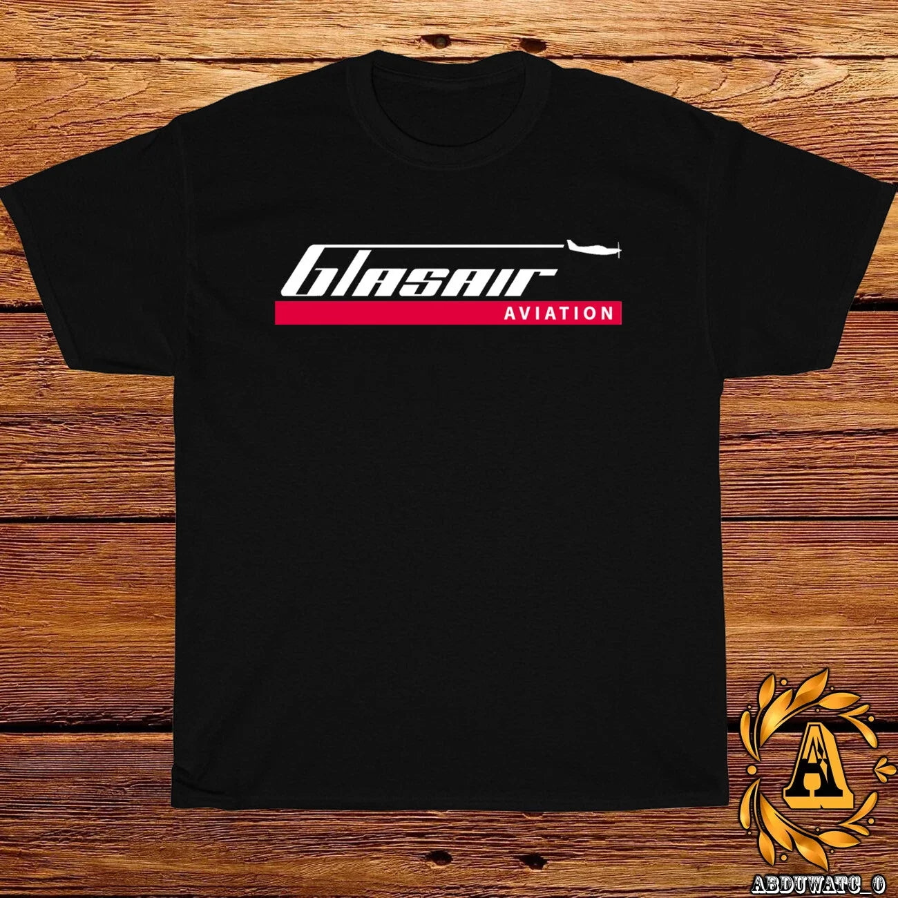 Glasair Aviation Company Old Logo Black/ Grey/ White/ - Adult & Kids T-Shirts, Sweatshirts & Hoodies apparel design preview 1