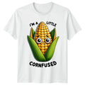 I'm A Little Cornfused Pun Funny Foodie Cute Corn - Adult & Kids T-Shirts, Sweatshirts & Hoodies apparel design preview 1