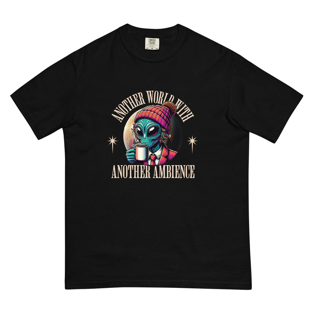 Hipster Alien Drinking Coffee Unisex garment-dyed - Adult & Kids T-Shirts, Sweatshirts & Hoodies apparel design preview 1