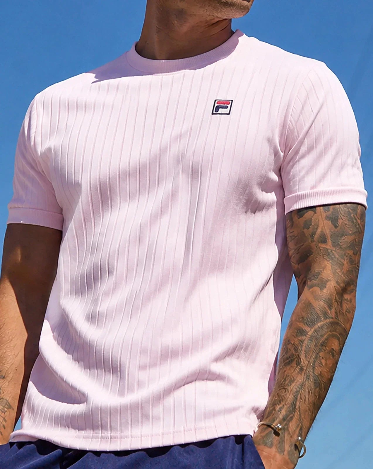 Fila Vintage Easton Ribbed Soft Pink - Adult & Kids T-Shirts, Sweatshirts & Hoodies apparel design preview 1