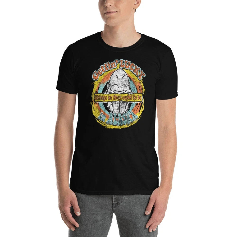 Billiken Distressed Good Luck Alaska Carving Figure - Adult & Kids T-Shirts, Sweatshirts & Hoodies apparel design preview 1