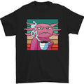 Grumpy Axolotl With Coffee Mens 100% Cotton - Adult & Kids T-Shirts, Sweatshirts & Hoodies apparel design preview 1