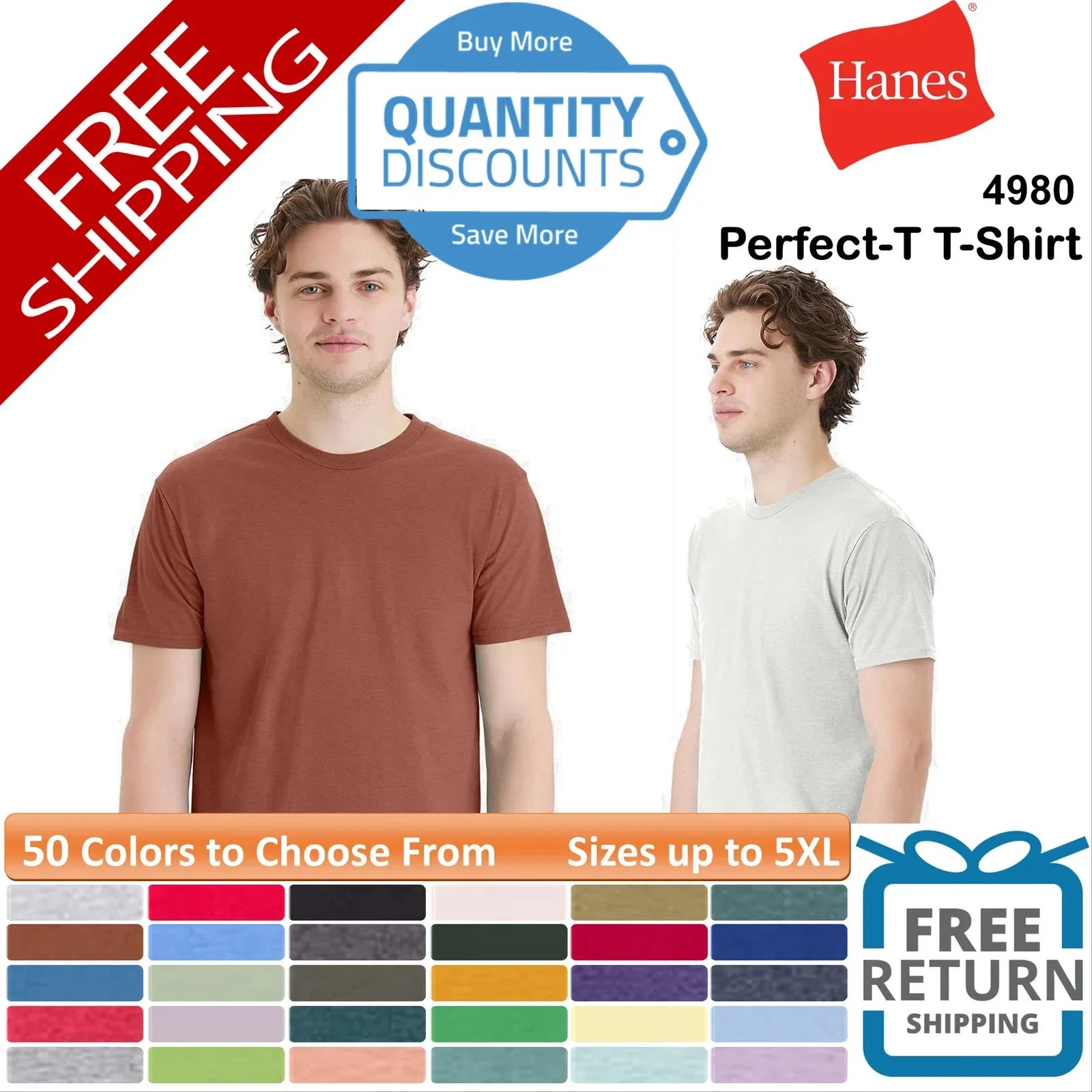 Hanes Perfect-T Cotton Blends Short Sleeve Up To 5XL - Adult & Kids T-Shirts, Sweatshirts & Hoodies apparel design preview 1