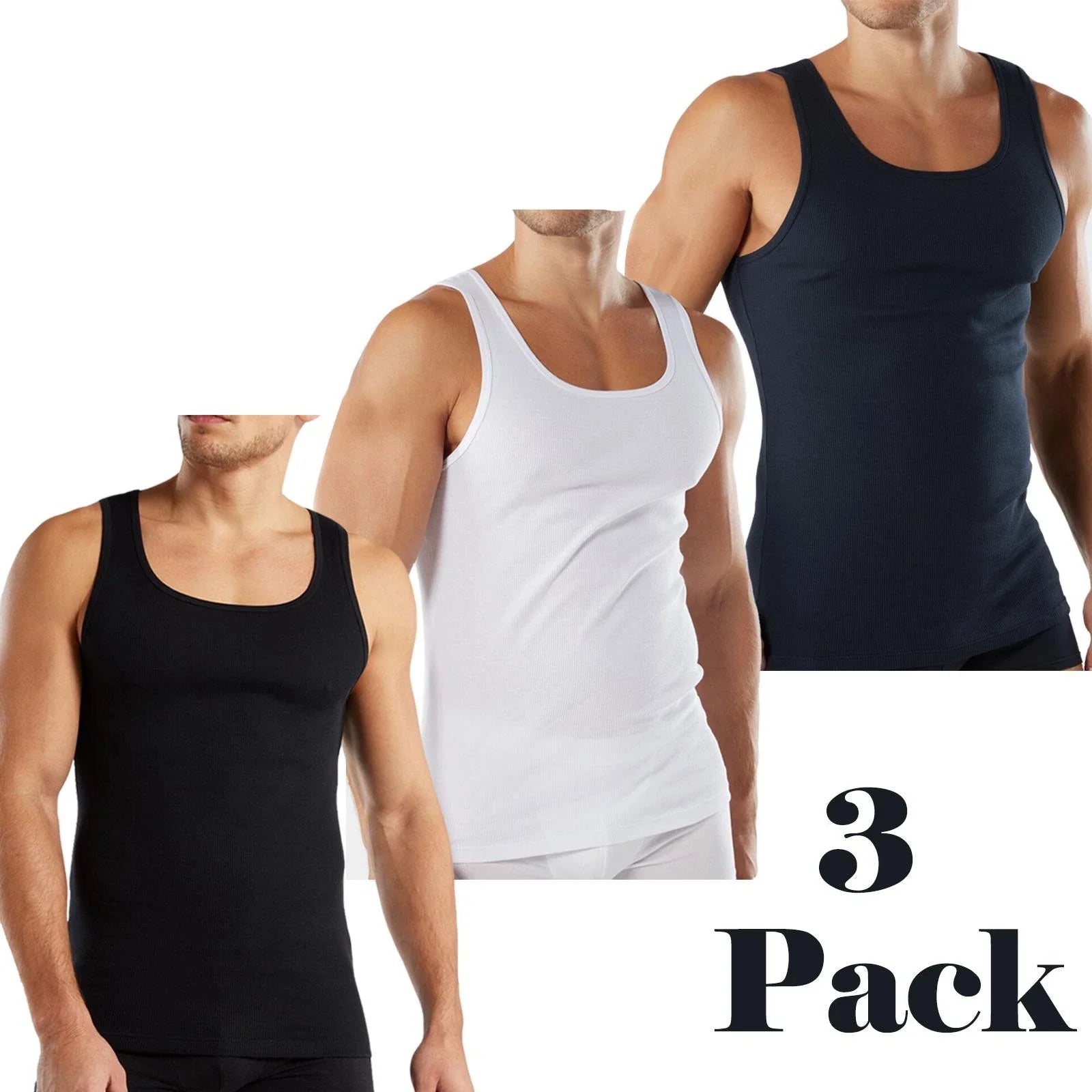 Mens Vests Sleeveless 100% Cotton Ribbed Summer - Adult & Kids T-Shirts, Sweatshirts & Hoodies apparel design preview 1