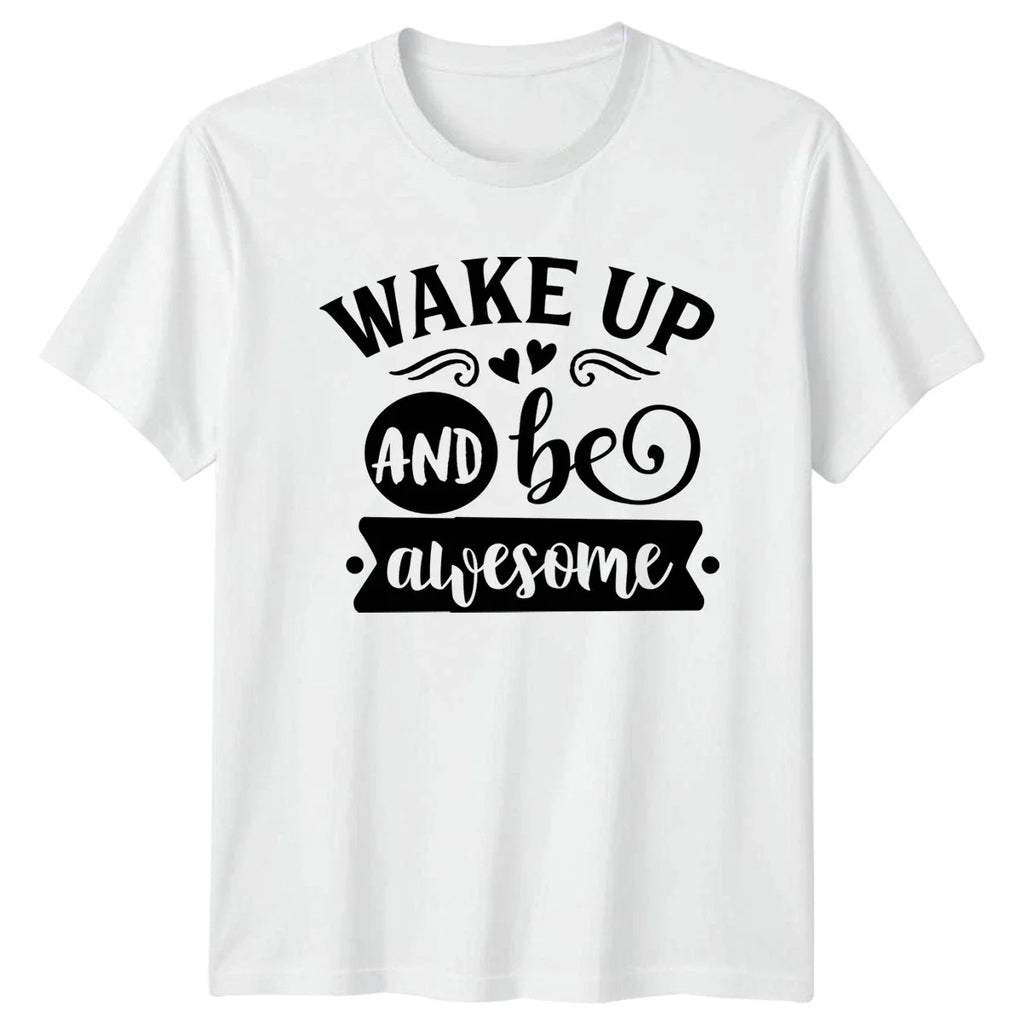 Wake Up And Be Awesome Motivational Gift For Him Her - Adult & Kids T-Shirts, Sweatshirts & Hoodies apparel design preview 1