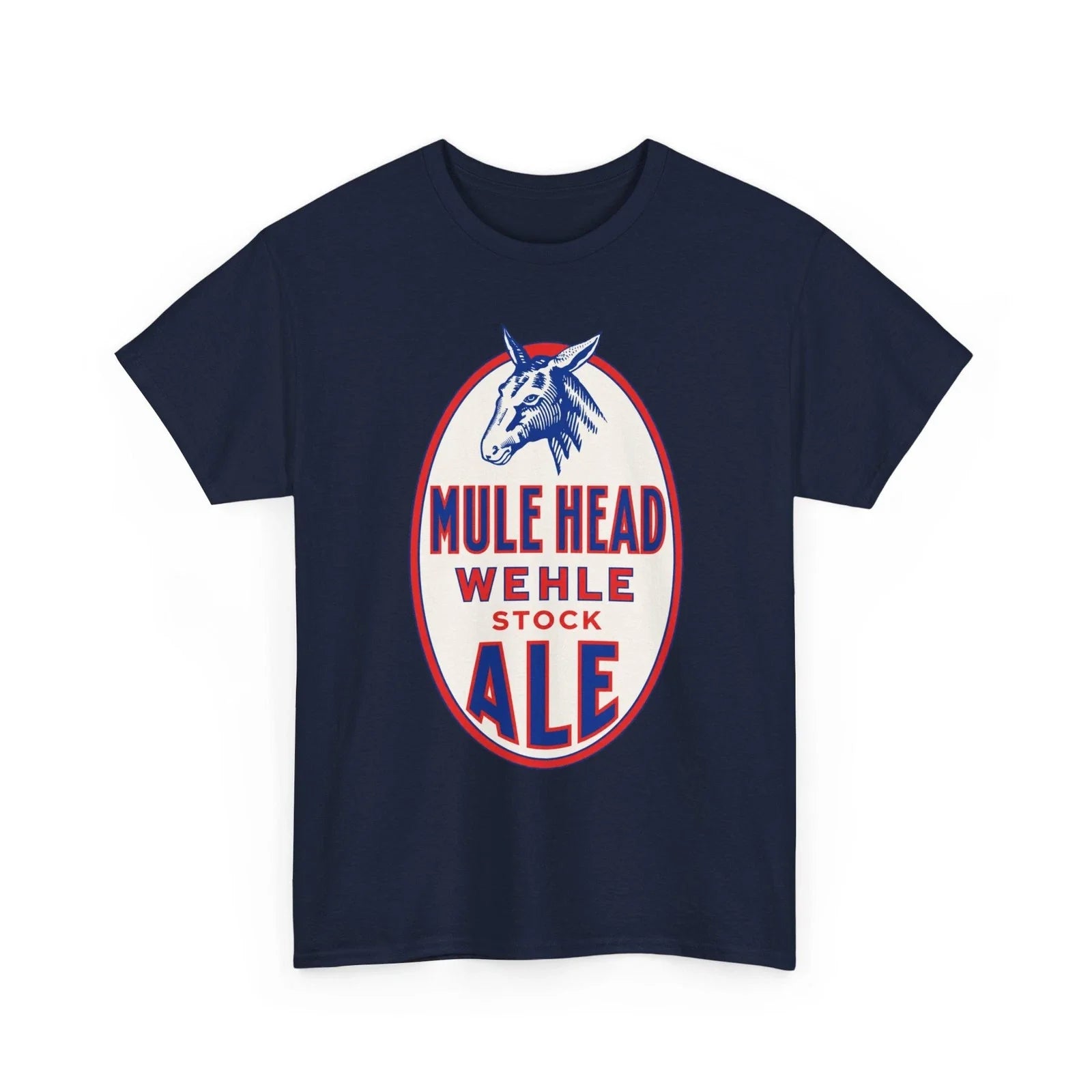 Mule Head Stock Ale Wehle Brewing West Haven CT 1930s - Adult & Kids T-Shirts, Sweatshirts & Hoodies apparel design preview 1