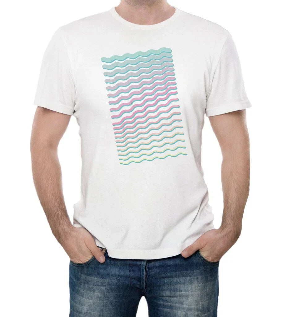 Vaporwave Waves Digital Cyber Future Trendy Printed - Adult & Kids T-Shirts, Sweatshirts & Hoodies apparel design preview 1
