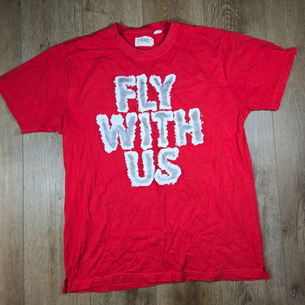 FWRD Denim Men's 2XL Red Fly With Us Graphic Y2K Rap - Adult & Kids T-Shirts, Sweatshirts & Hoodies apparel design preview 1