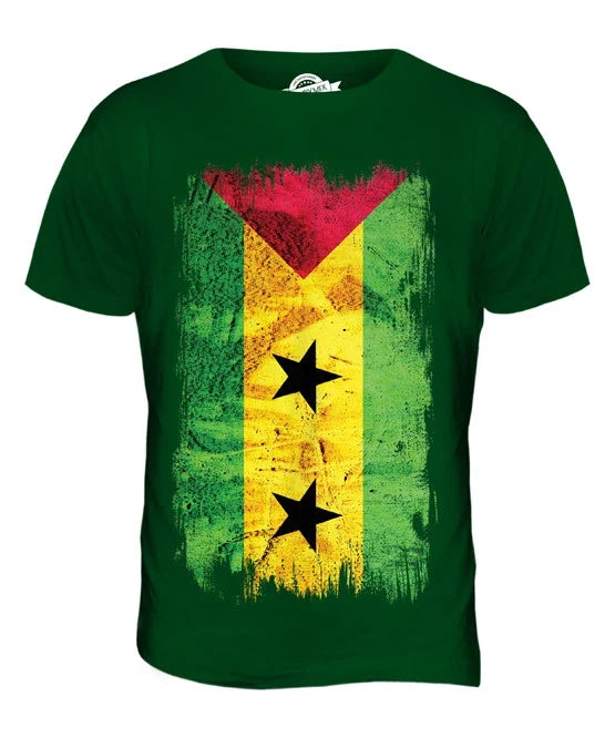 SÃO TOMÉ AND PRÍNCIPE GRUNGE FLAG MENS XS S M L XL - Adult & Kids T-Shirts, Sweatshirts & Hoodies apparel design preview 1