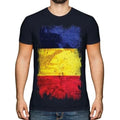 ROMANIA GRUNGE FLAG MENS TOP ROMÂNIA FOOTBALL - Adult & Kids T-Shirts, Sweatshirts & Hoodies apparel design preview 1