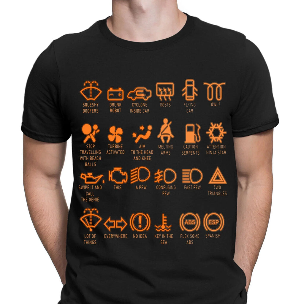 Dash Icons Funny Car Garage Mechanic Gift Fathers Day - Adult & Kids T-Shirts, Sweatshirts & Hoodies apparel design preview 1