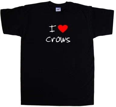 I Love Heart Crows - Adult & Kids T-Shirts, Sweatshirts & Hoodies apparel design preview 1