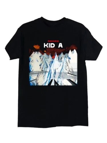 RADIOHEAD KID A Vintage Unisex Black Cotton Short - Adult & Kids T-Shirts, Sweatshirts & Hoodies apparel design preview 1