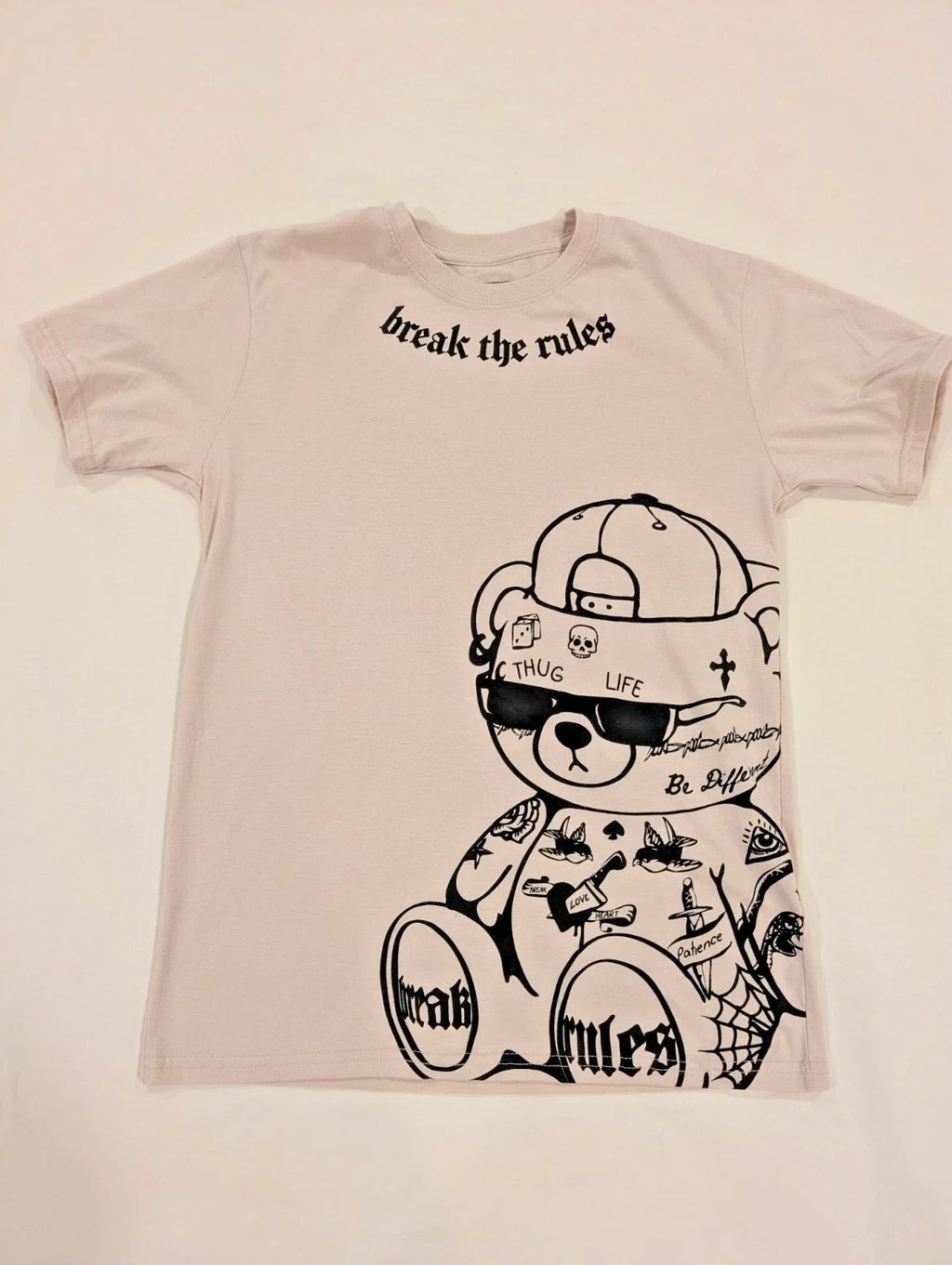 REGSTR Graphic M Beige Streetwear "Break the Rules" - Adult & Kids T-Shirts, Sweatshirts & Hoodies apparel design preview 1