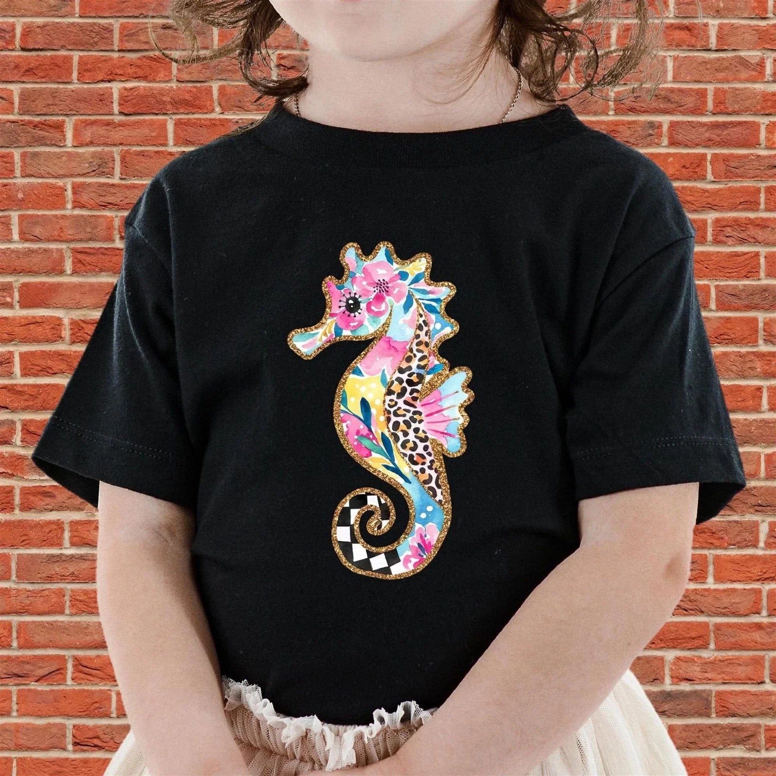 The Little Mermaid Seahorse Men Women Unisex N465 - Adult & Kids T-Shirts, Sweatshirts & Hoodies apparel design preview 1