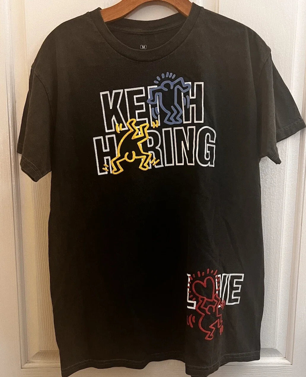 Keith Haring Love Black Size Medium - Adult & Kids T-Shirts, Sweatshirts & Hoodies apparel design preview 1